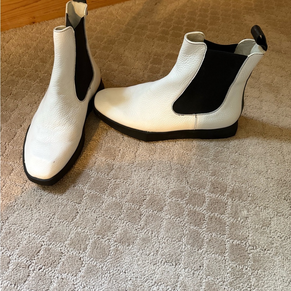 White Chelsea Ankle Boots